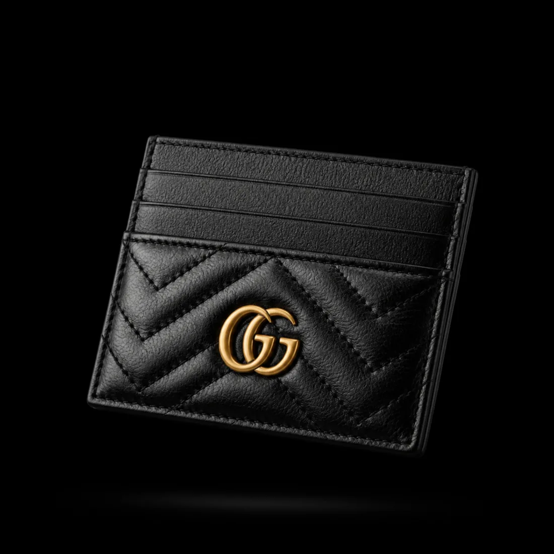 Card Holder, Black Leather — Vault tier, The Outfit House