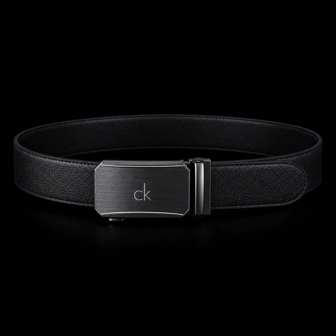 Leather Belt, Brushed Gunmetal — Standard tier, The Outfit House