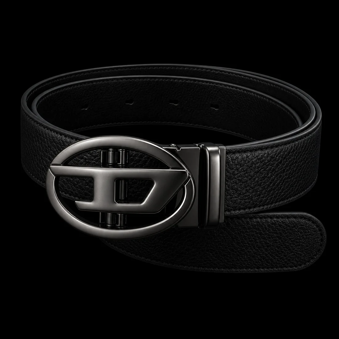 Leather Belt, Oval Cut-Out — Standard tier, The Outfit House