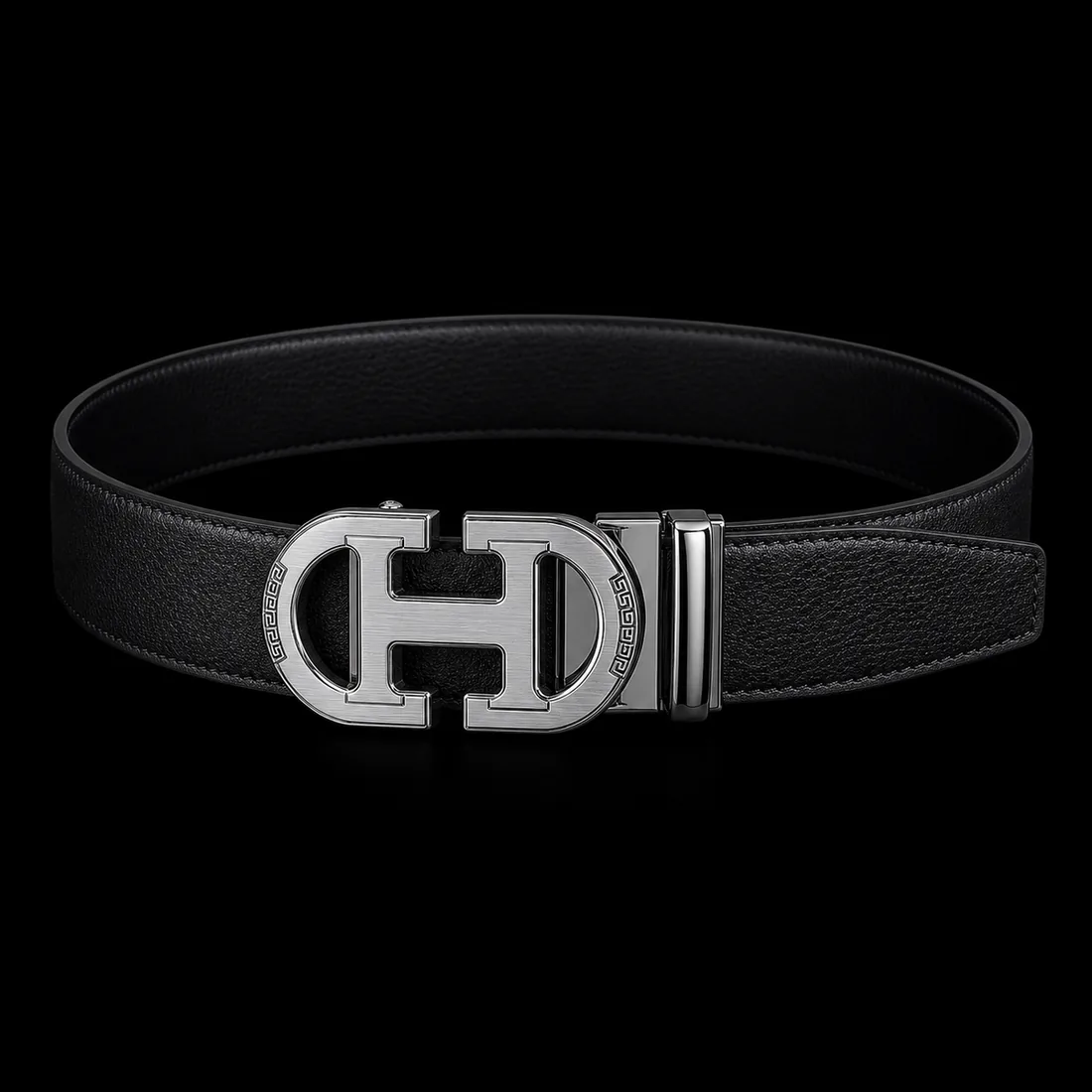 Leather Belt, Silver H-Frame — Vault tier, The Outfit House