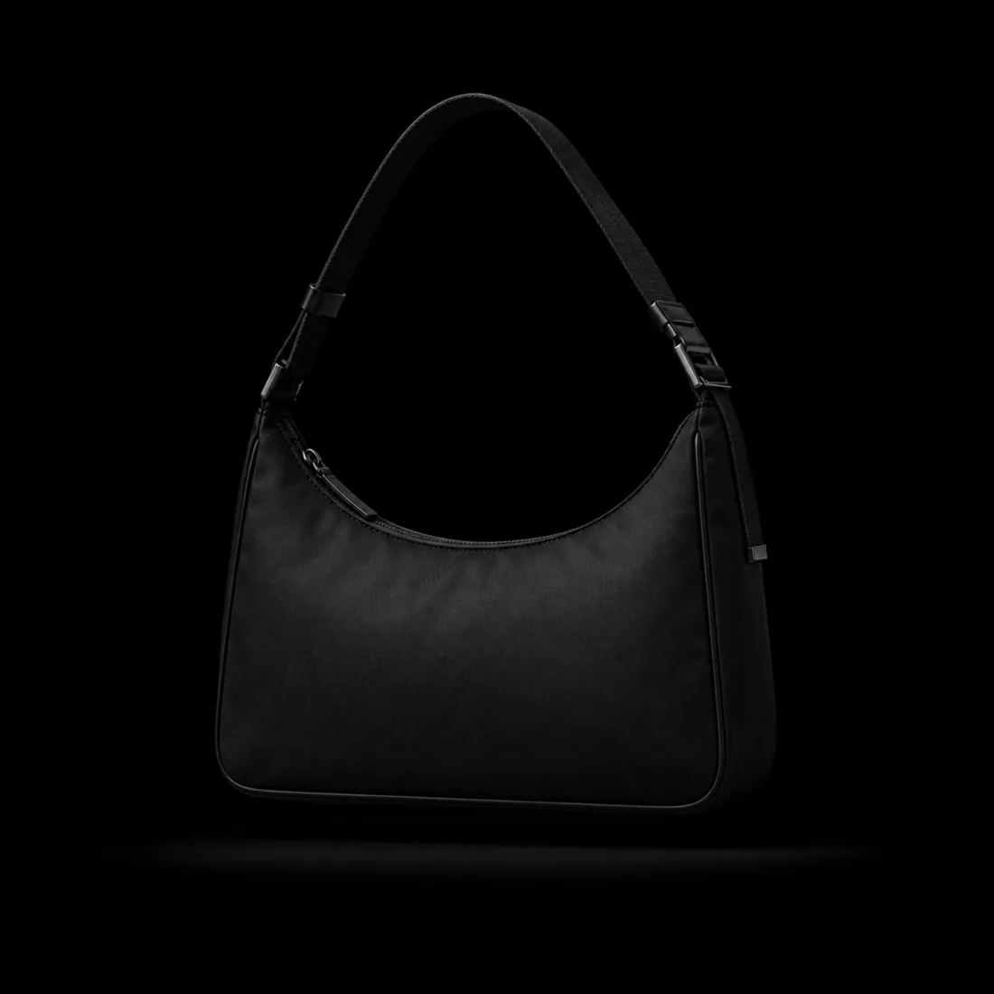 Shoulder Bag, Black Nylon — Vault tier, The Outfit House