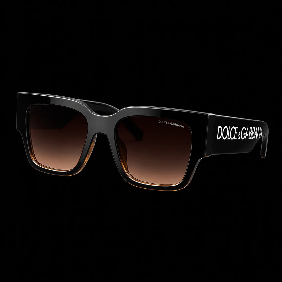 Sunglasses, Chunky Square Tortoise Fade Brown Gradient — Standard tier, The Outfit House