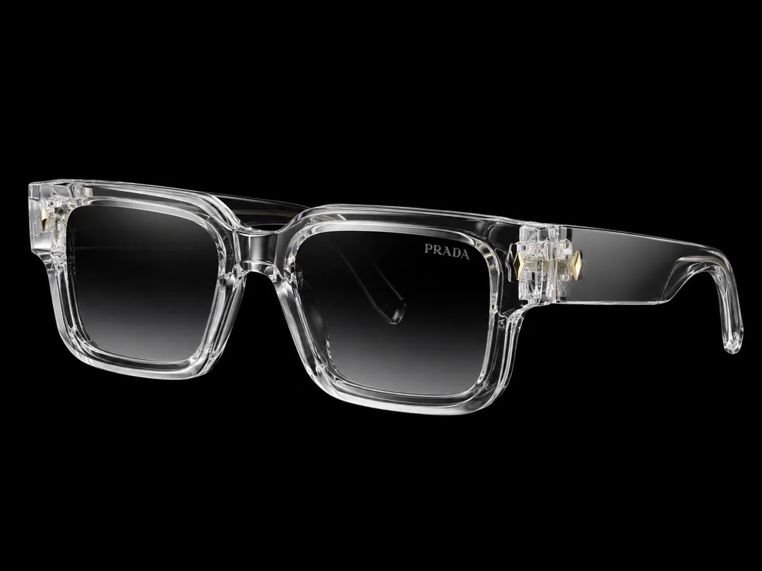 Sunglasses, Flat-Top Square Clear Smoke Gradient — Standard tier, The Outfit House