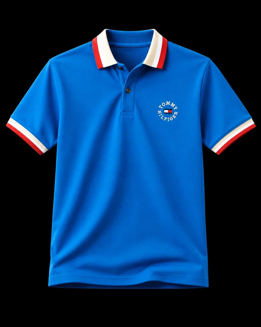 Collar Polo, Royal Blue Trim — Standard tier, The Outfit House