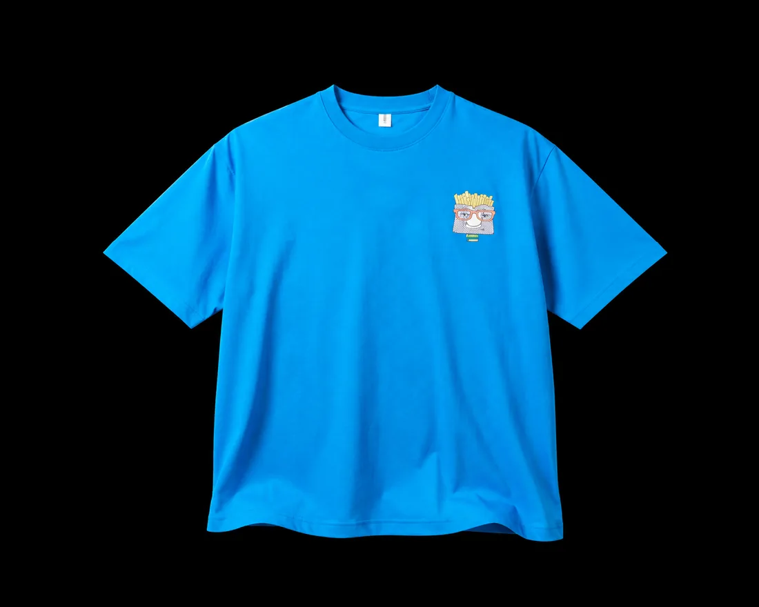 Cotton Tee, Blue Minimal Chest Mark — Entry tier, The Outfit House