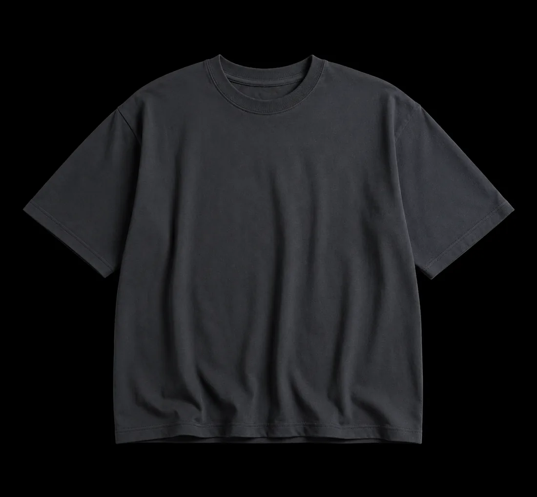 Cotton Tee, Dark Plain — Entry tier, The Outfit House