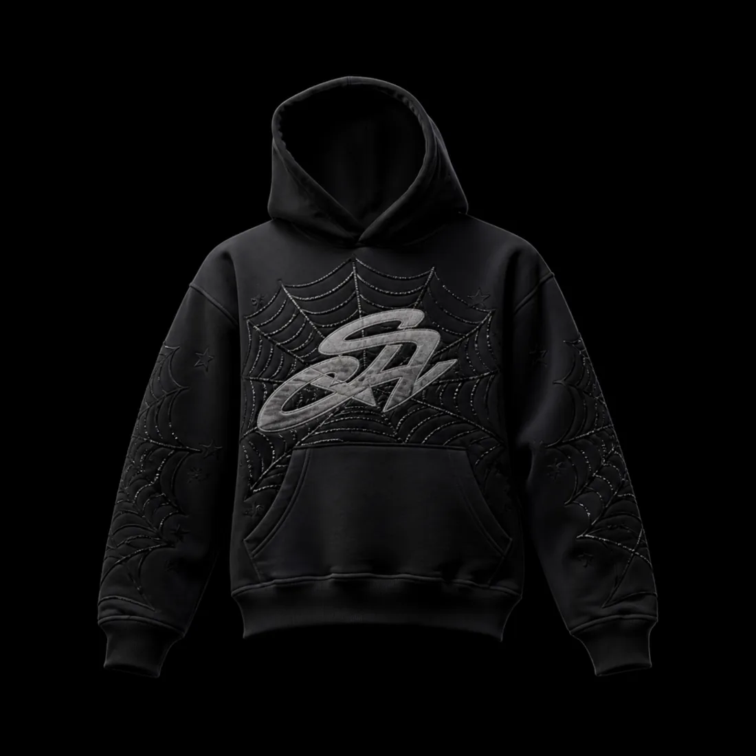 Graphic Hoodie, Black Web — Vault tier, The Outfit House