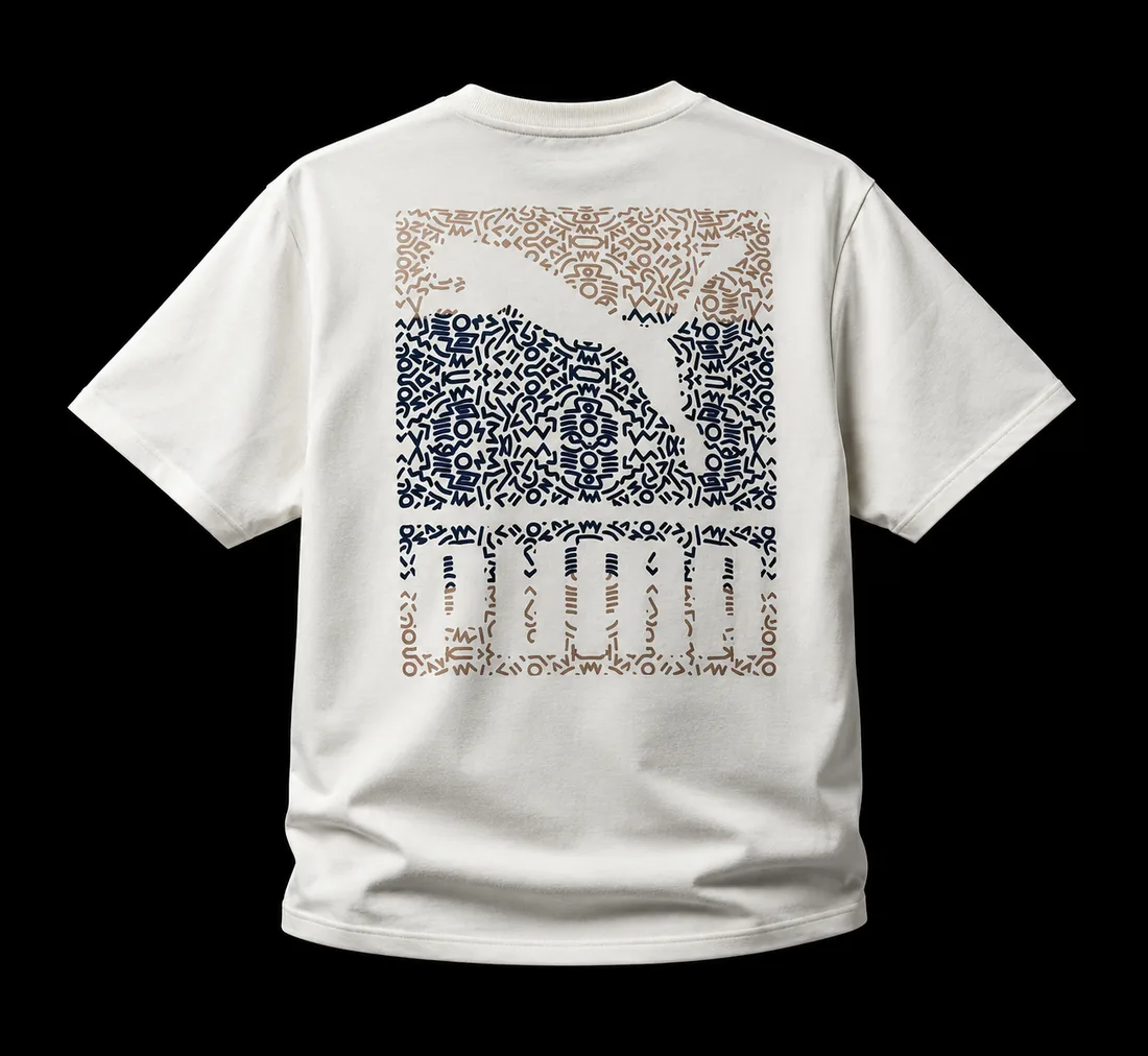 Graphic Tee, White Typographic Back Print — Standard tier, The Outfit House
