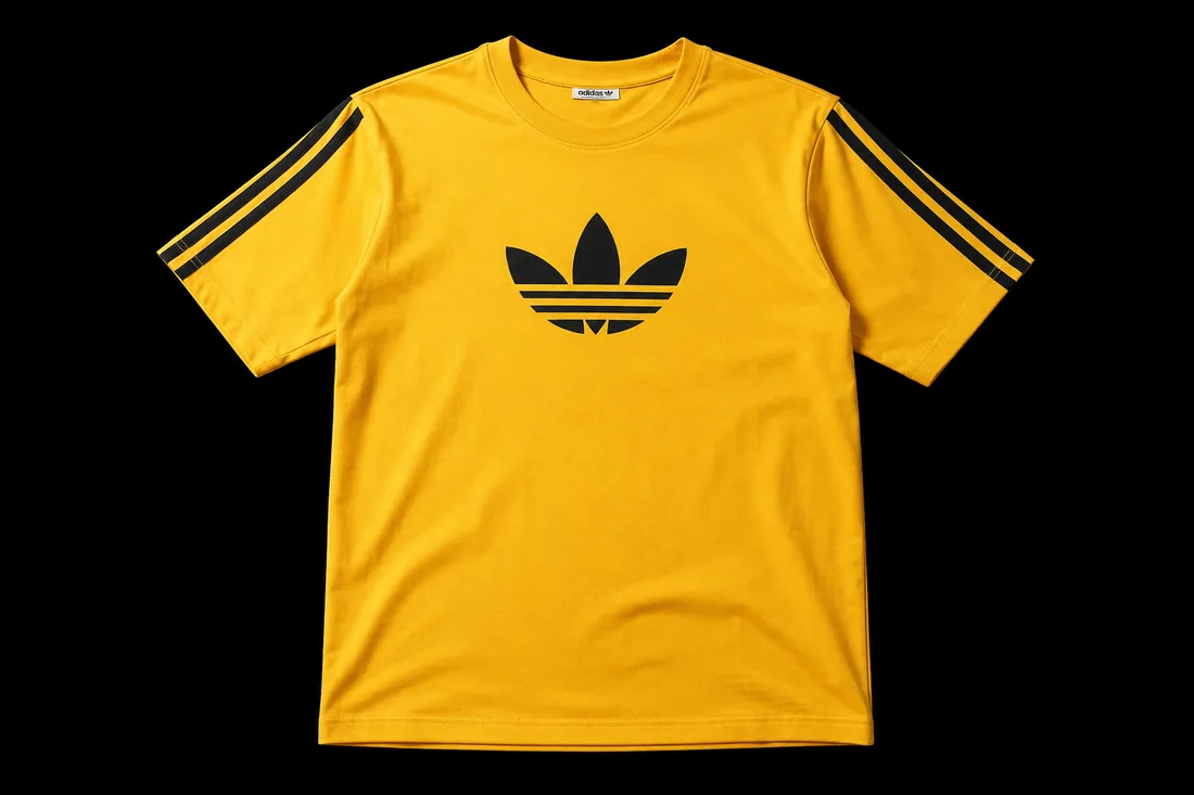 Graphic Tee, Yellow Trefoil Chest Print — Standard tier, The Outfit House