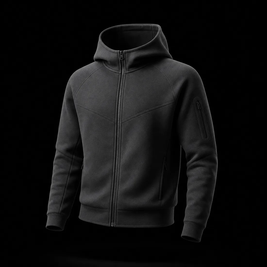 Tech Hoodie, Black — Standard tier, The Outfit House