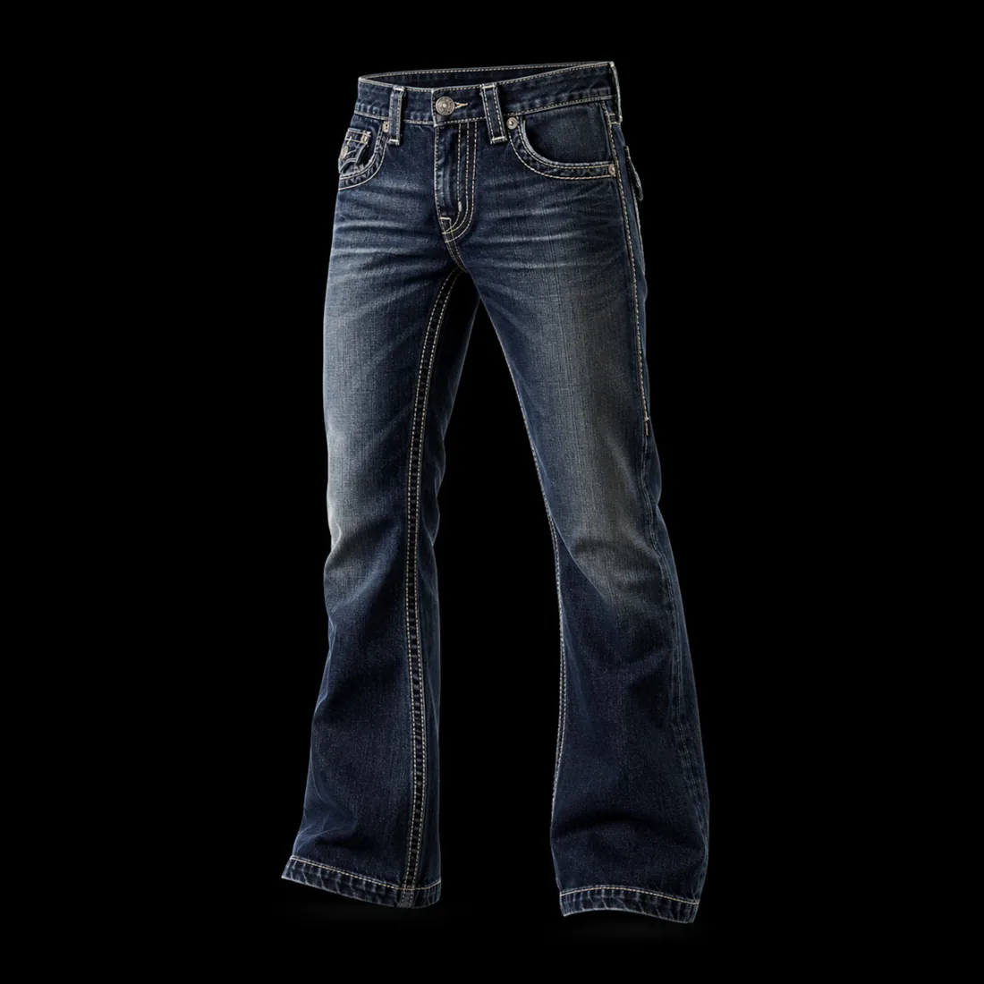 Bootcut Denim, Mid Blue — Standard tier, The Outfit House