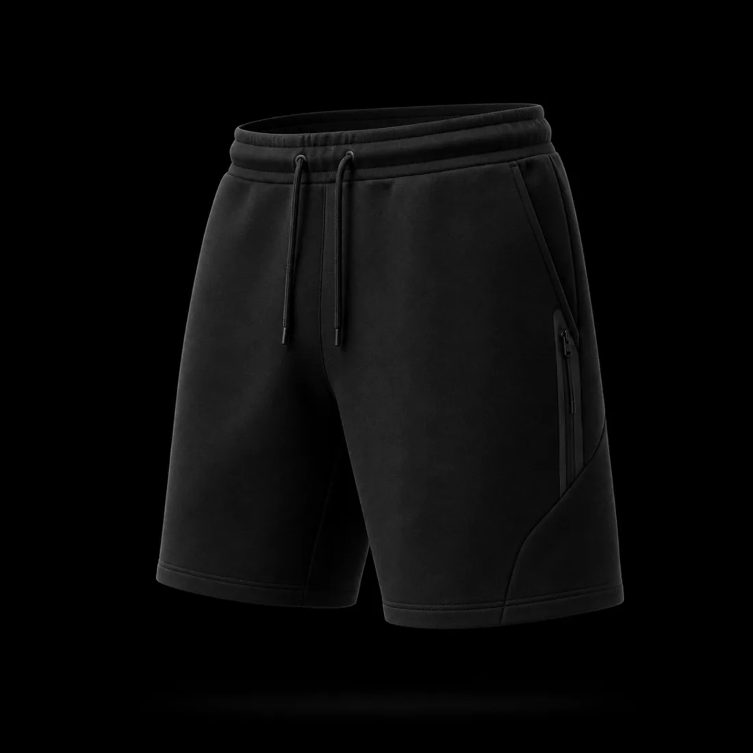 Fleece Shorts, Black — Standard tier, The Outfit House