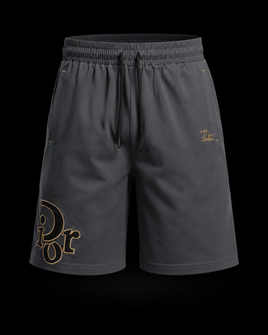 Logo Shorts, Charcoal Grey Wordmark — Standard tier, The Outfit House