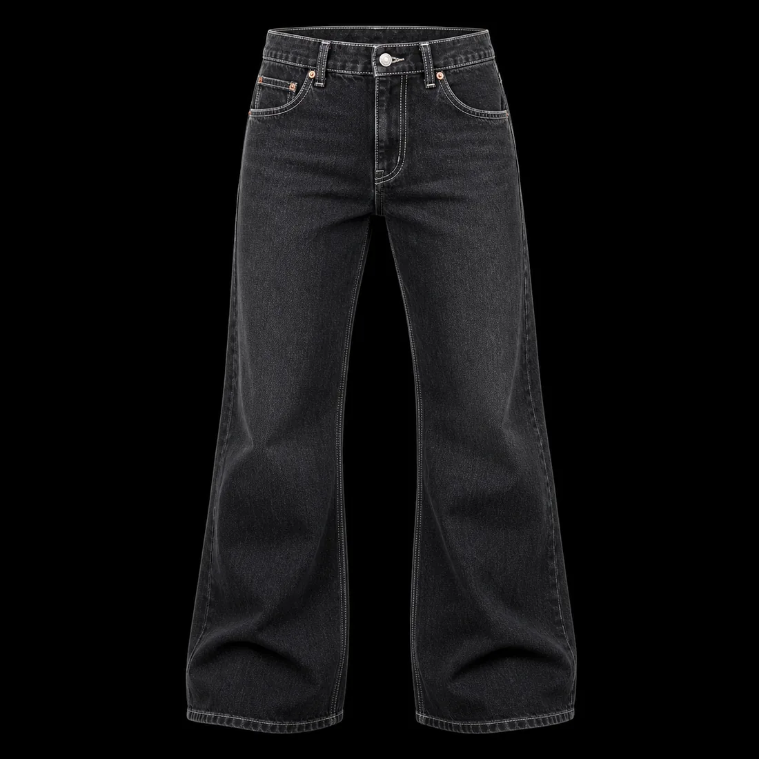 Straight Denim, Faded Black — Standard tier, The Outfit House