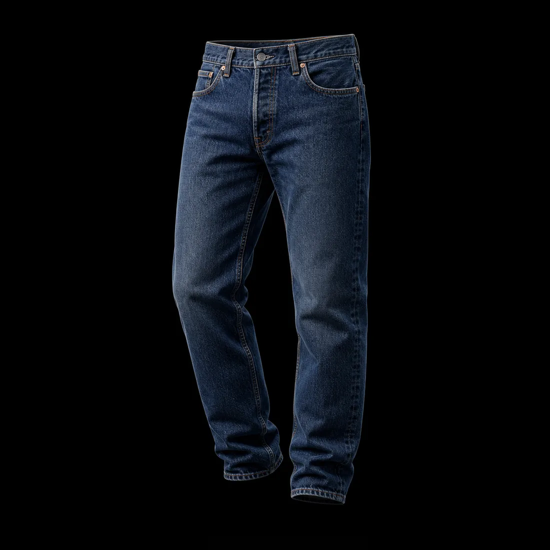 Straight Denim, Mid Blue — Standard tier, The Outfit House