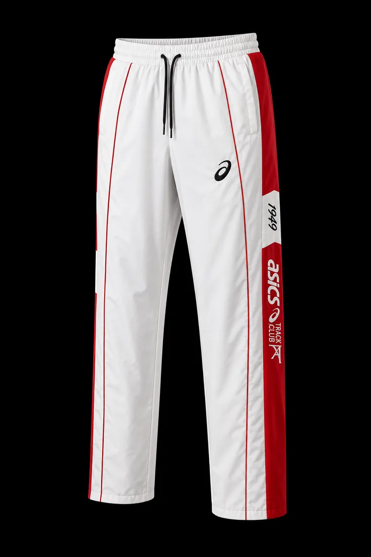 Track Pants, White Red — Standard tier, The Outfit House