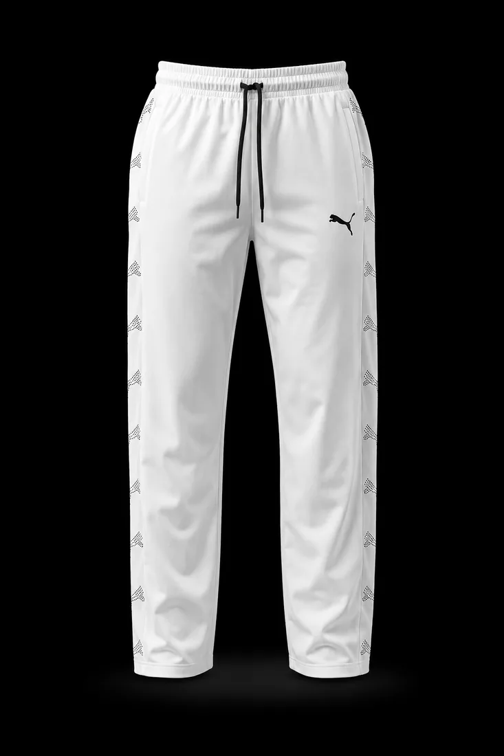 Track Pants, White Side Stripe — Standard tier, The Outfit House