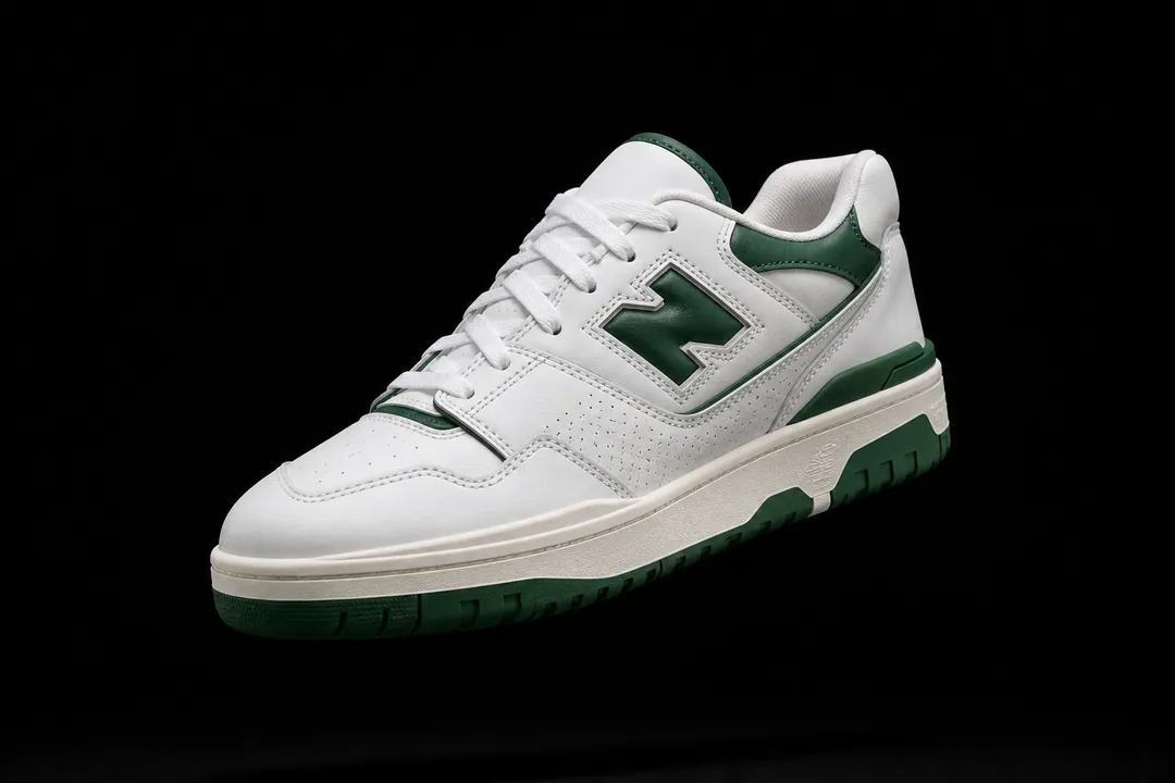 Court Sneaker, White Green — Standard tier, The Outfit House