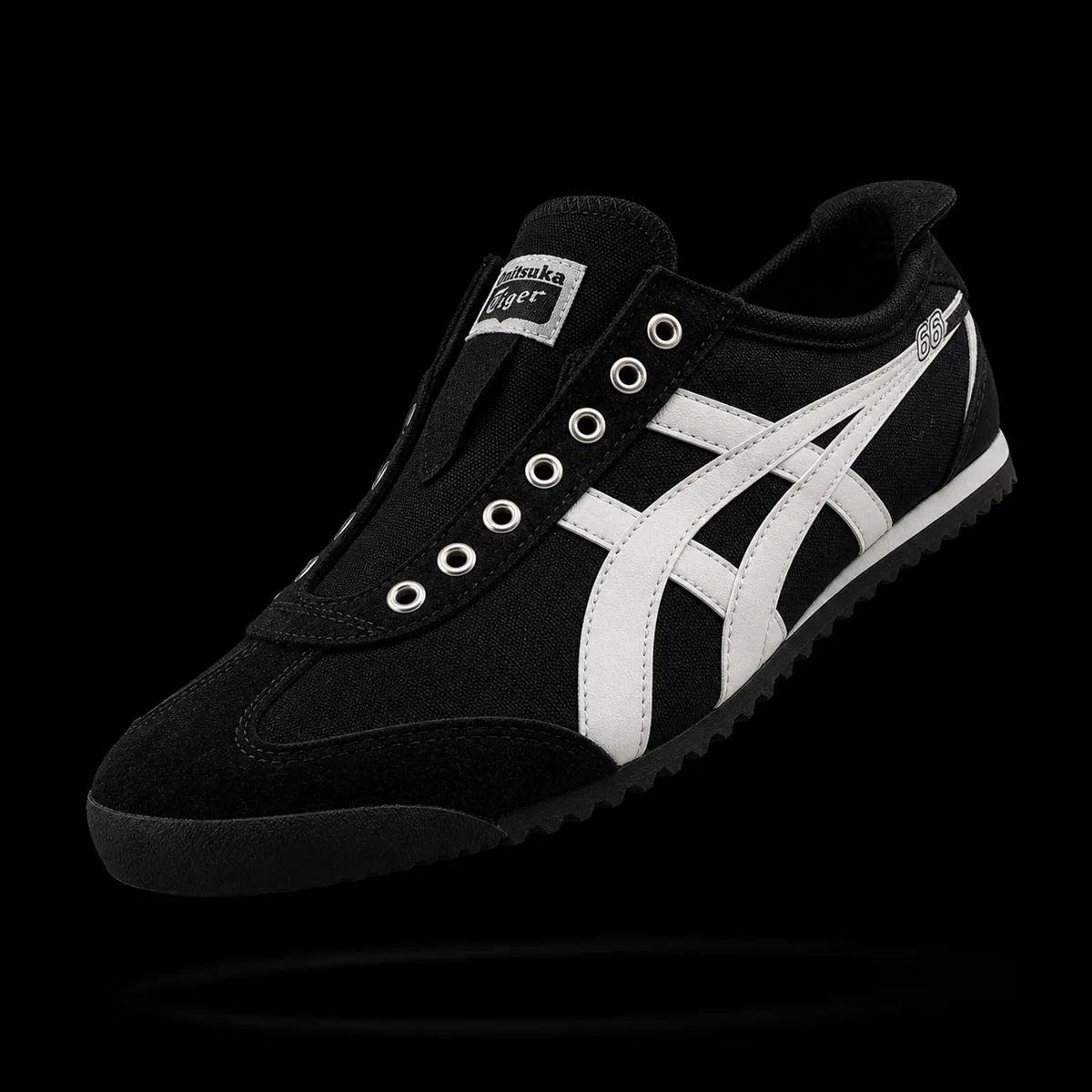 Low-Profile Retro Runner, Black & White — Standard tier, The Outfit House