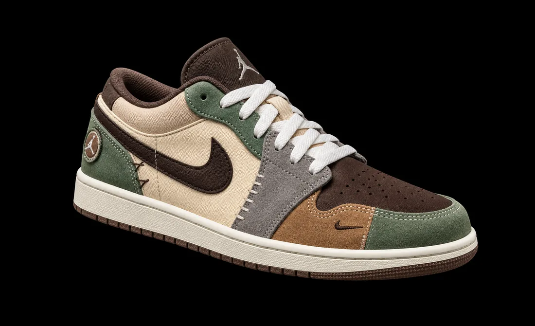 Low-Top Sneaker, Camo Patchwork — Vault tier, The Outfit House