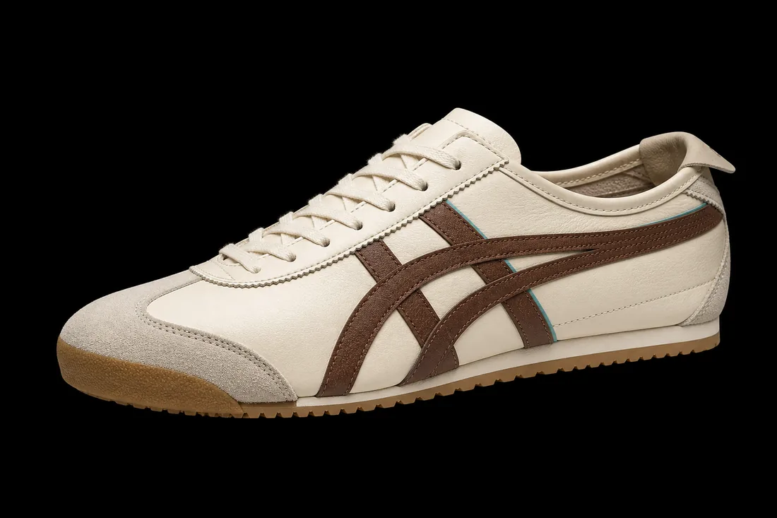 Retro Trainer, Cream Brown Teal — Standard tier, The Outfit House
