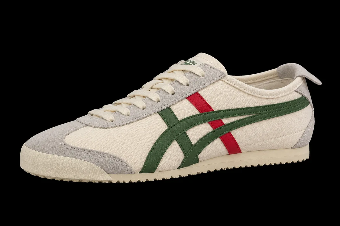 Retro Trainer, Cream Green Red — Standard tier, The Outfit House